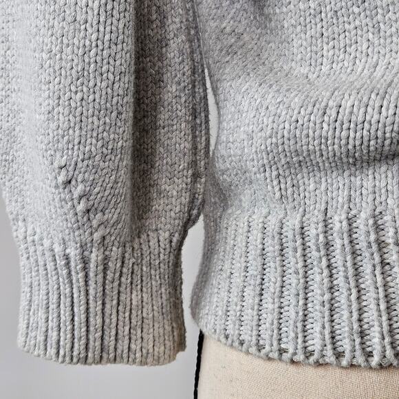 3.1 Phillip Lim Women's Gray Knit 3/4 Sleeve Sweater | Small | FLAWS - Picture 13 of 16
